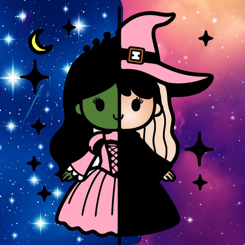 split princess and witch