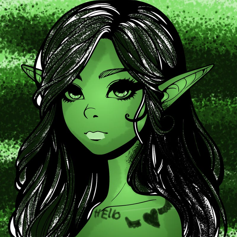 elf girl realistic dark fantasy