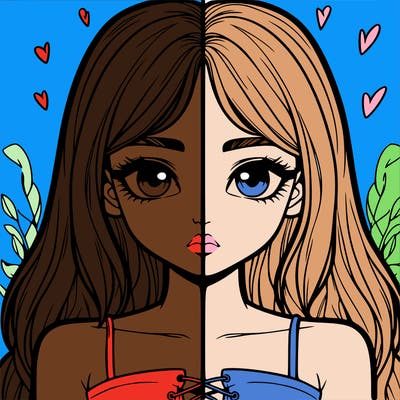 realistic girl split