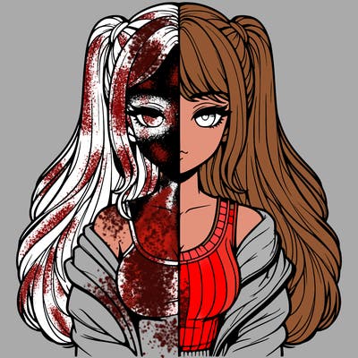 realistic girl split