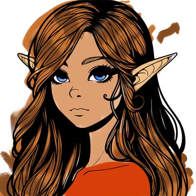 elf girl realistic dark fantasy