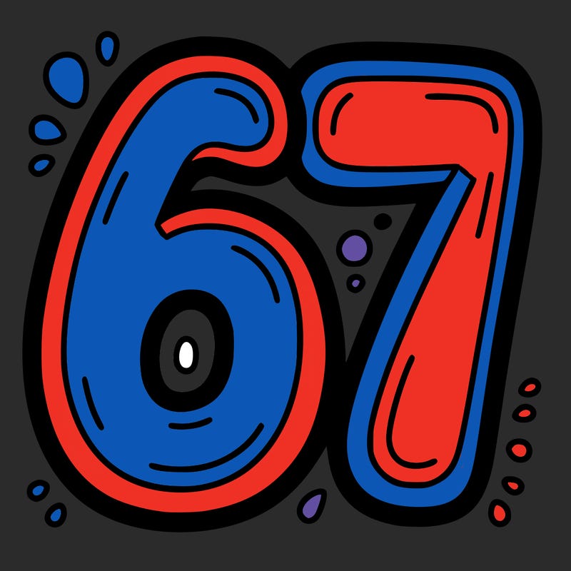 the number 67