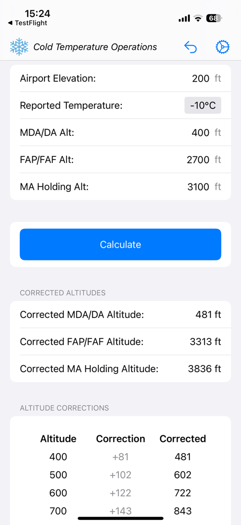 Cold Temperature Operations - Navigation App | MWM