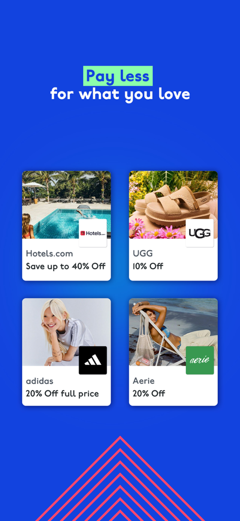 UNiDAYS: Student Discount App - UNiDAYS app interface showing student discounts for brands like Hotels.com, UGG, Adidas, and Aerie