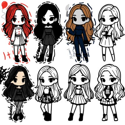 group of 6 girls