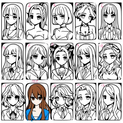 girls that look diffrent anime