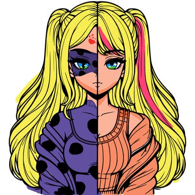 realistic girl split