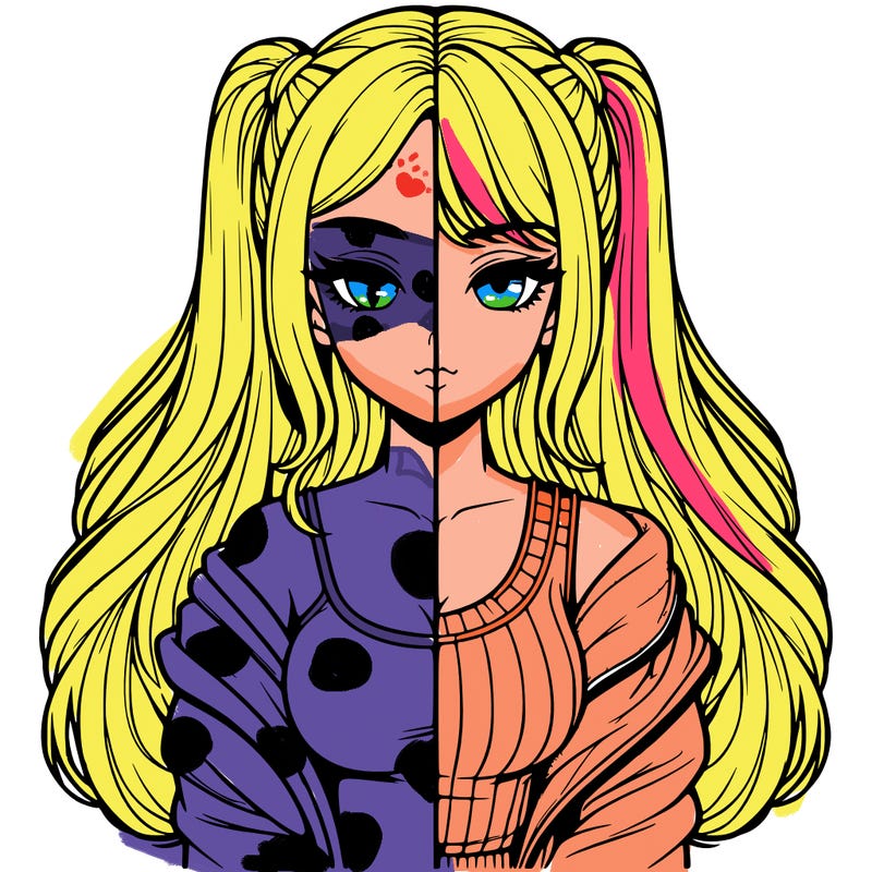 realistic girl split