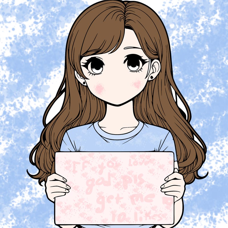 realistic girl holding a sign