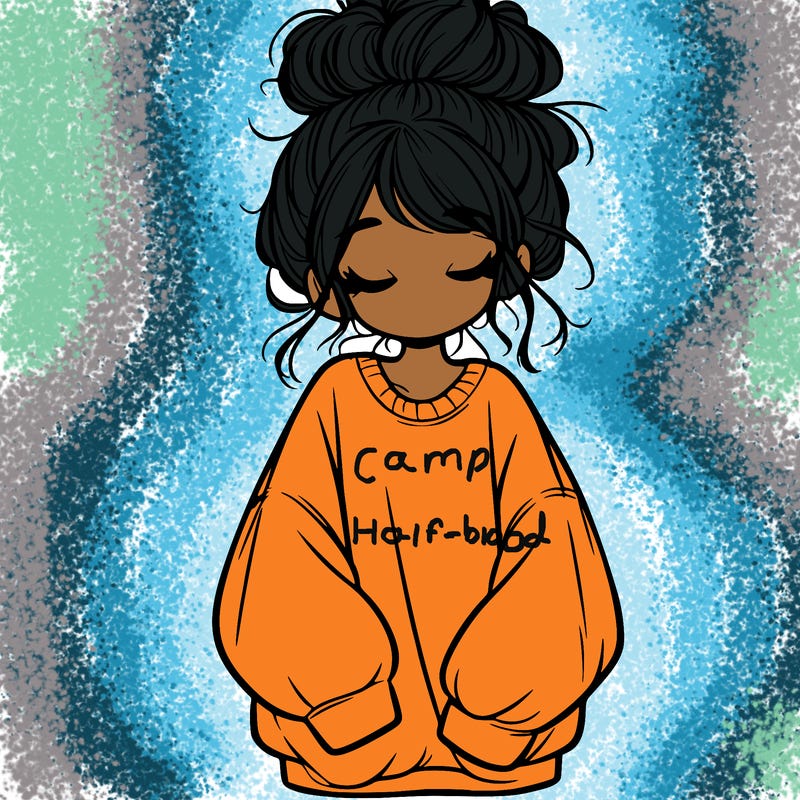 girl with baggy sweatshirt and messy bun