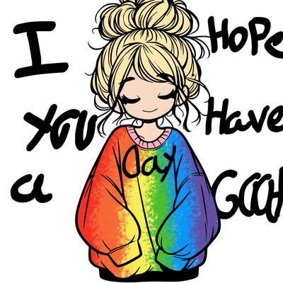 girl with baggy sweatshirt and messy bun