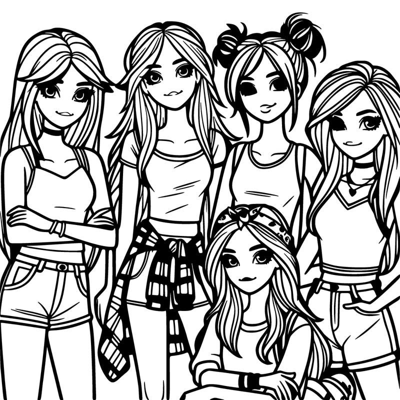 group of teen girls