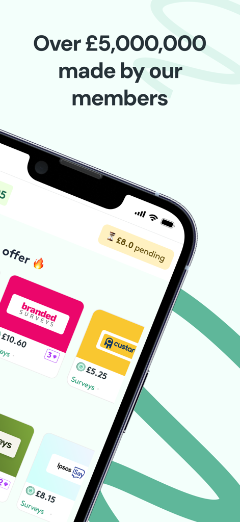 Earn Money & Rewards: Prograd - Prograd app interface showing total member earnings and available survey rewards