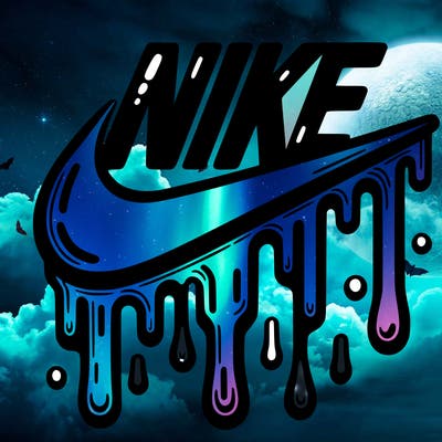 dripping nike logo