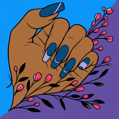 nails with french tip