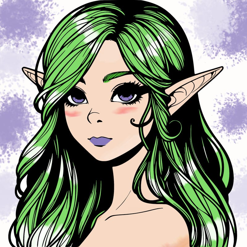 elf girl realistic dark fantasy