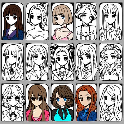 girls that look diffrent anime