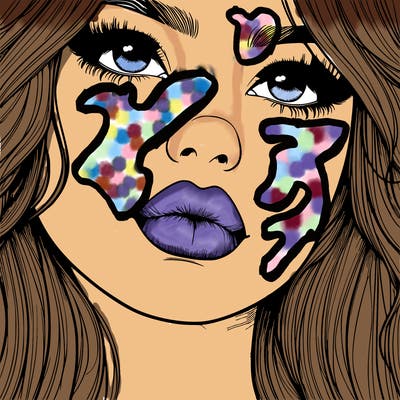 really realistic girl with lips