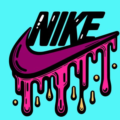 dripping nike logo