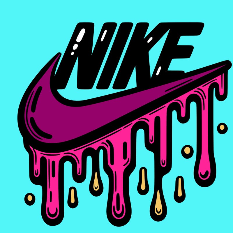 dripping nike logo
