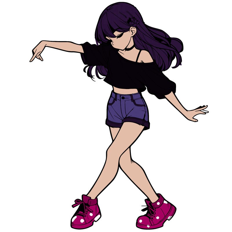 realistic girl danceing