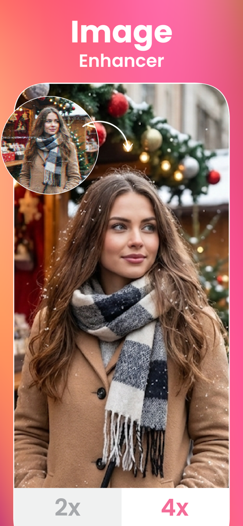 AI photo enhancer transforming a blurry portrait into high resolution