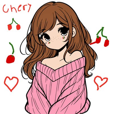 shy pretty girl wearing a sweater that is falling off one shoulder portrait