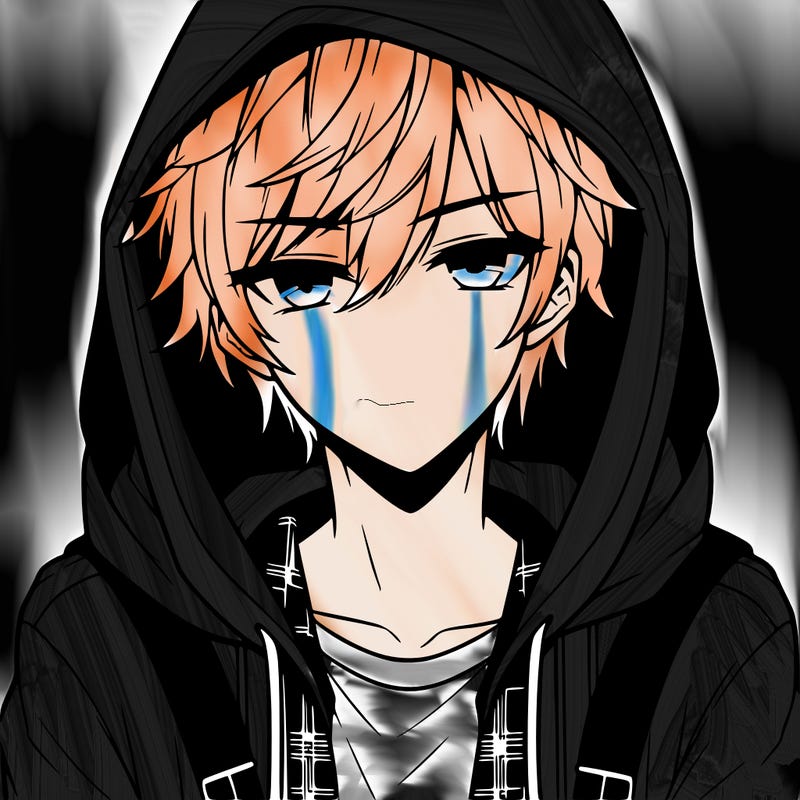 hot anime boy in hoodie