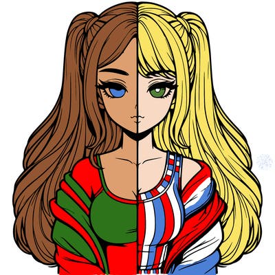 realistic girl split