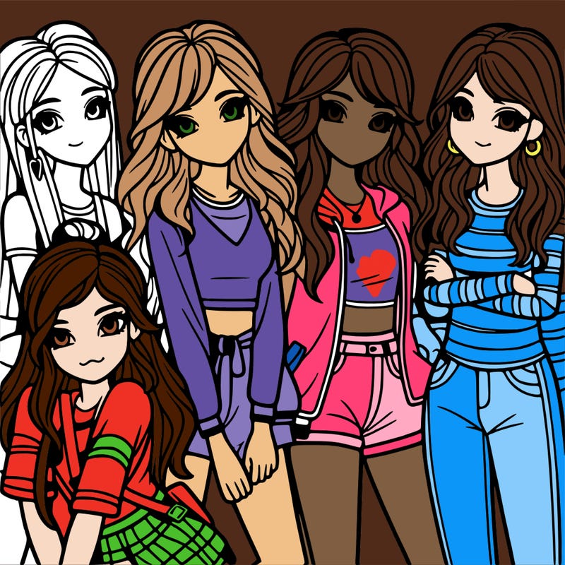 a group of teenage girls