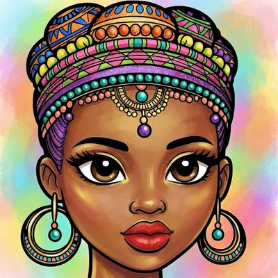 african princess head shot