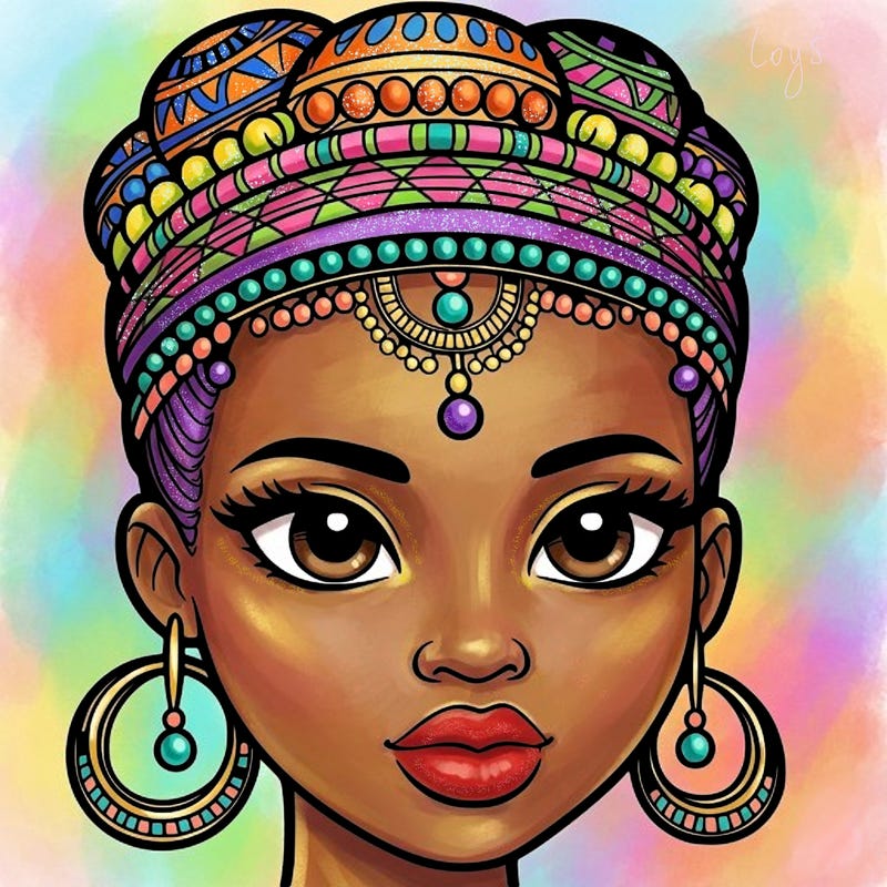 african princess head shot