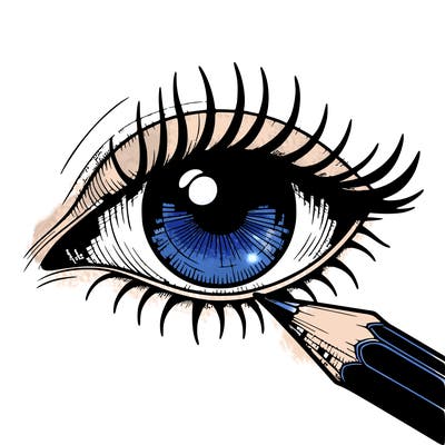 eye drawing pencil