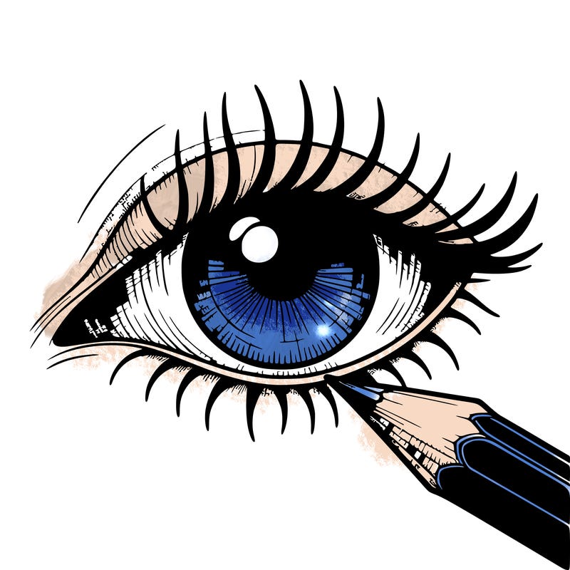 eye drawing pencil