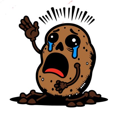dead poatato crying for help