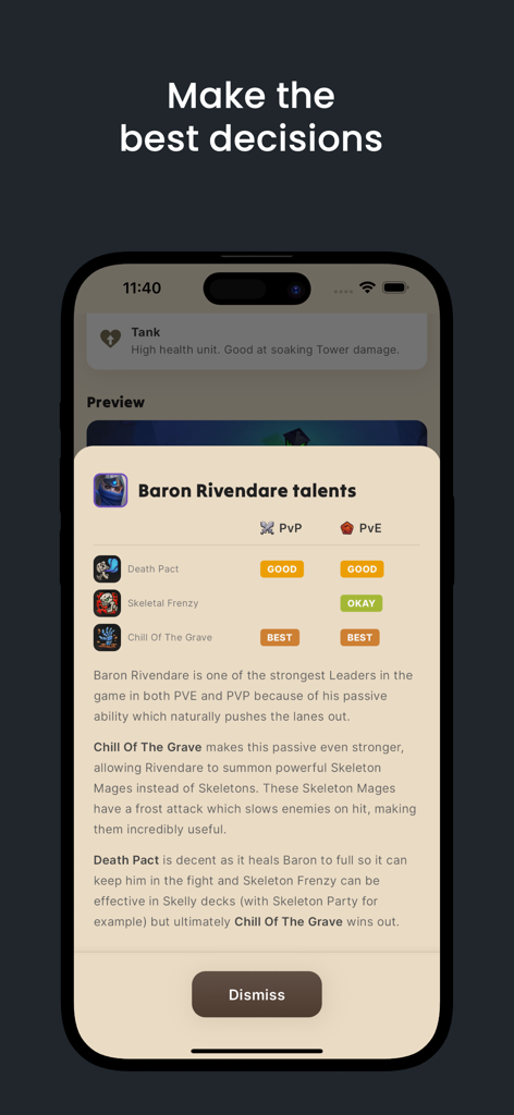 Decks for Warcraft Rumble - Detailed talent guide and rankings for Baron Rivendare in the Warcraft Rumble companion app