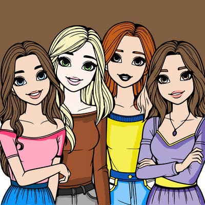 four realistic girl best friends