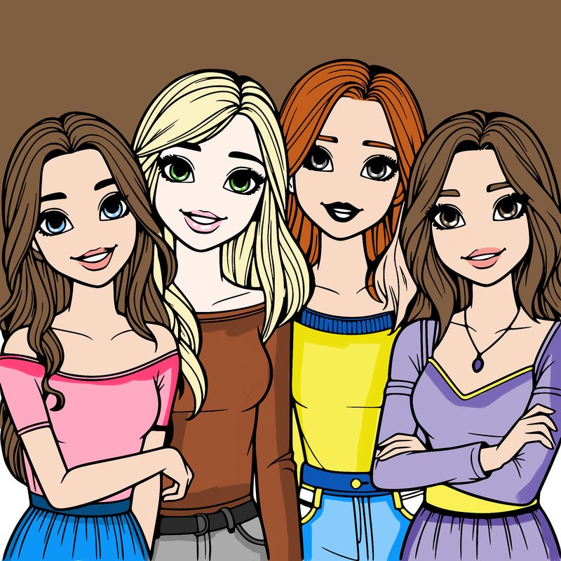 four realistic girl best friends