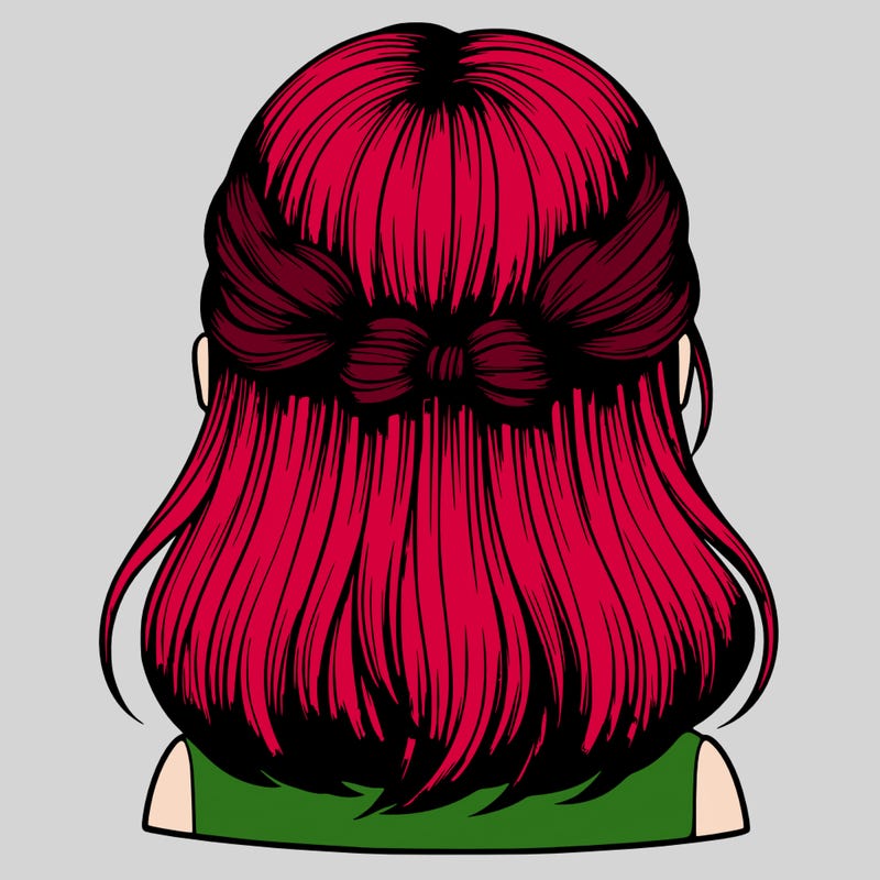 realistic girl  hairstyle