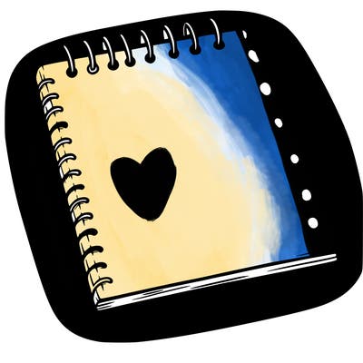 a blank sketch pad