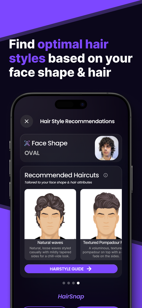 AI-driven hair style recommendations for men based on oval face shape and hair attributes