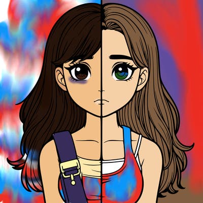 realistic girl split