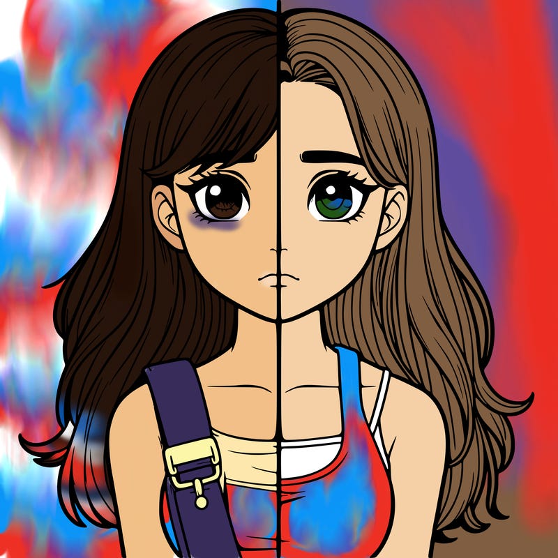 realistic girl split