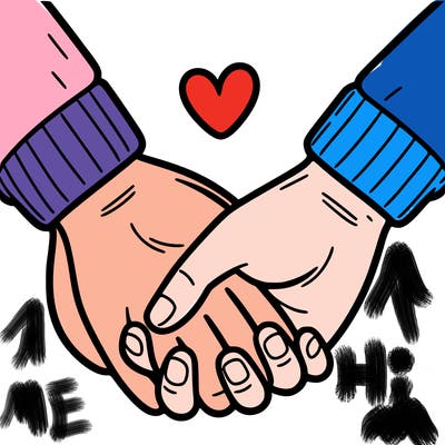 holding hands