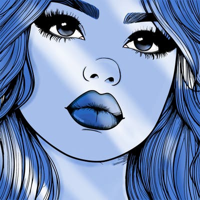 really realistic girl with lips