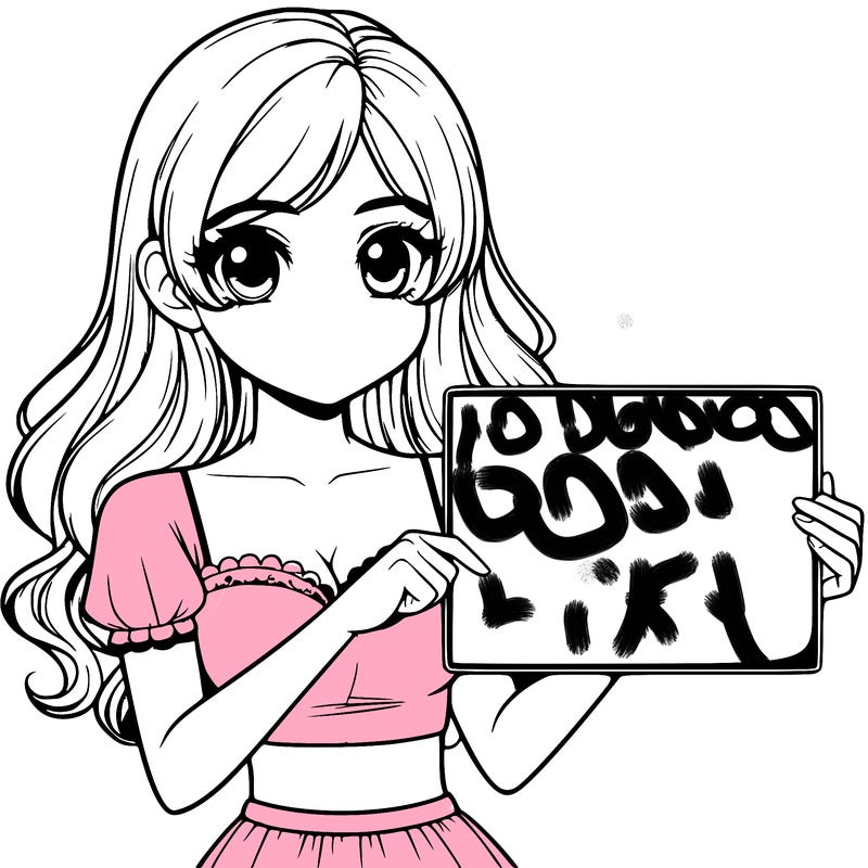 realistic pretty girl holding blank sign