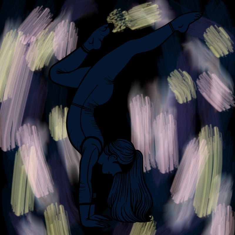 realistic, handstand, gymnastics girl