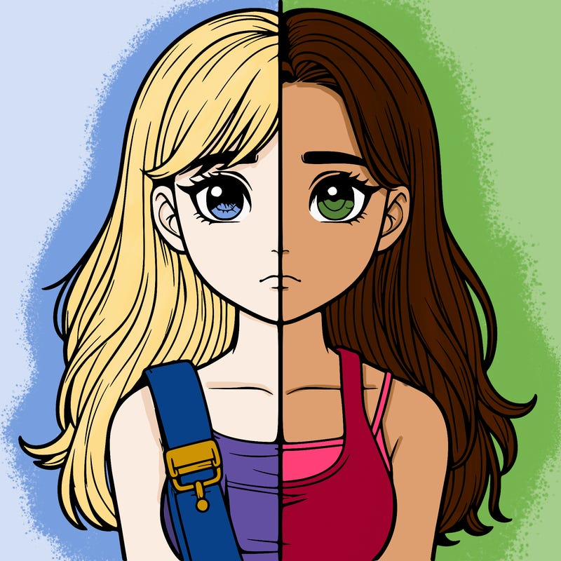 realistic girl split