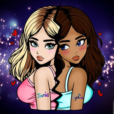 realistic girl split