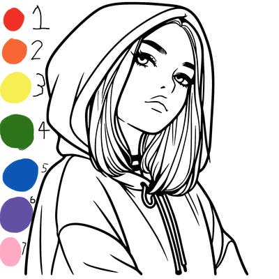 a realistic girl in a hoodie